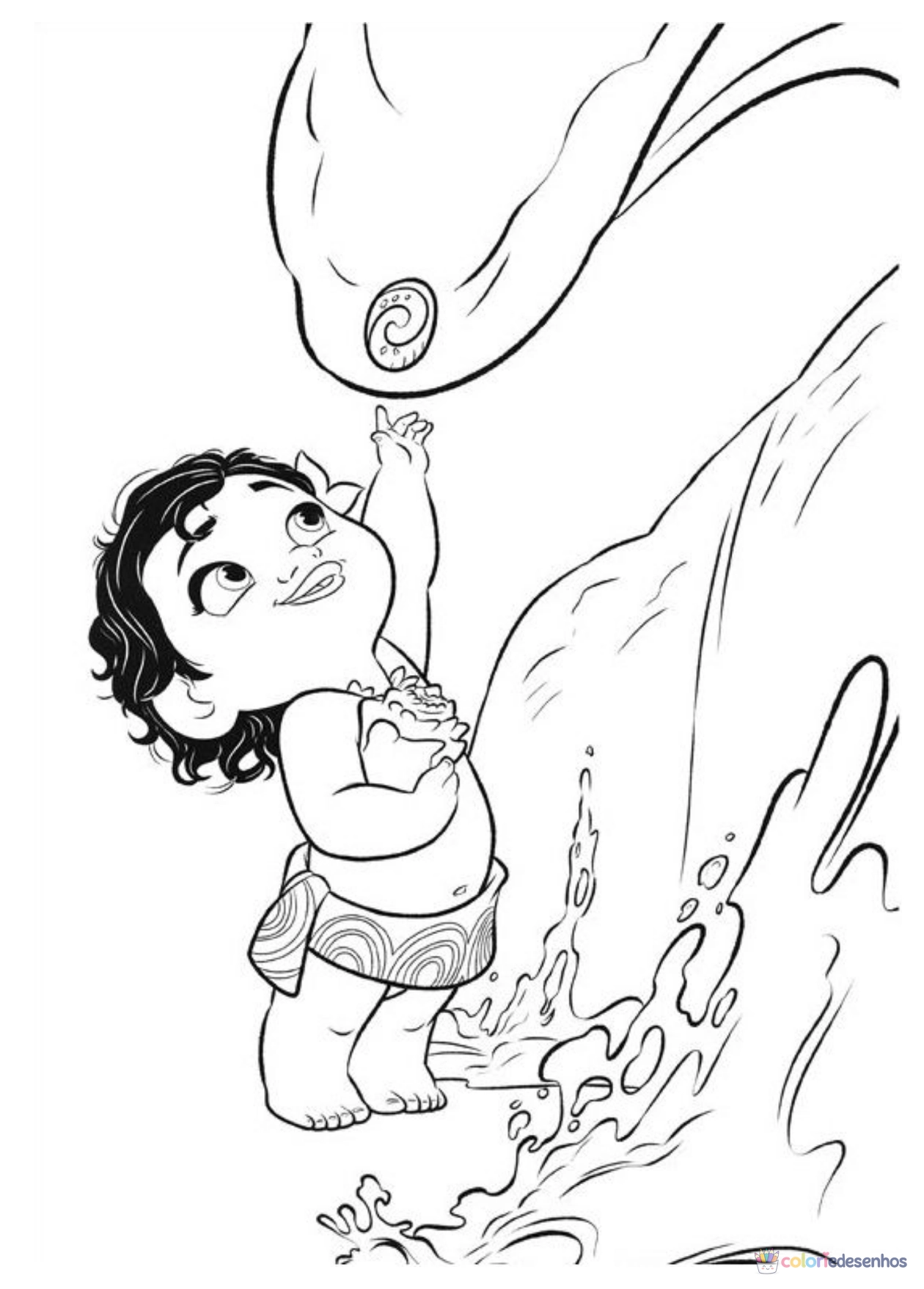 Moana para imprimir e colorir para colorir