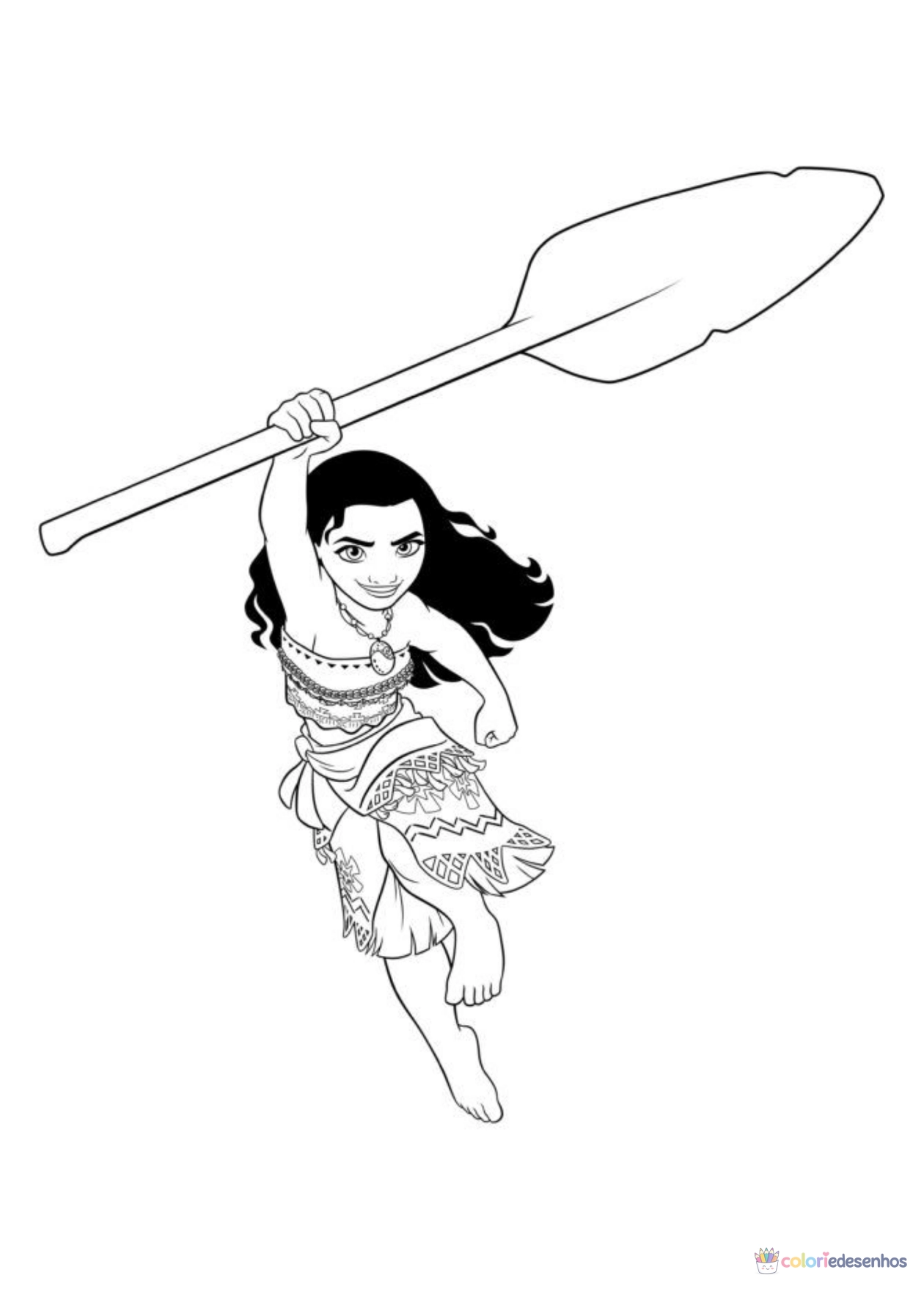 Moana para imprimir e colorir para colorir