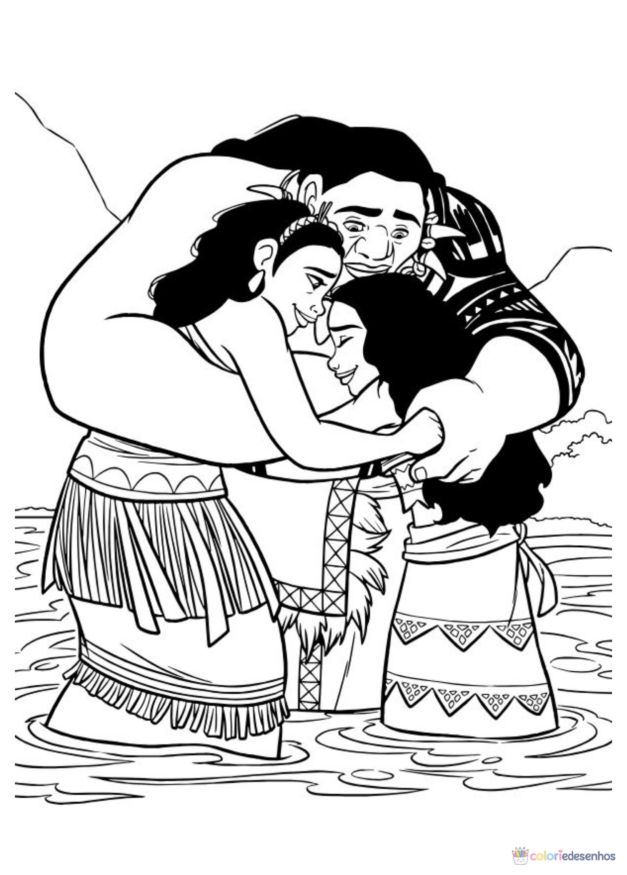 Moana para imprimir e colorir para colorir