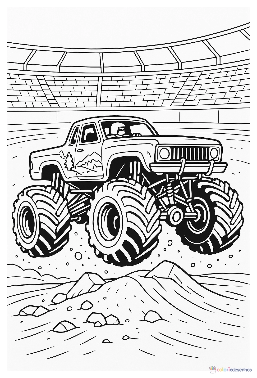 Monster Truck para colorir