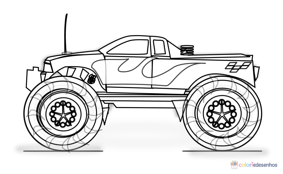 Desenhos de Monster Truck para colorir
