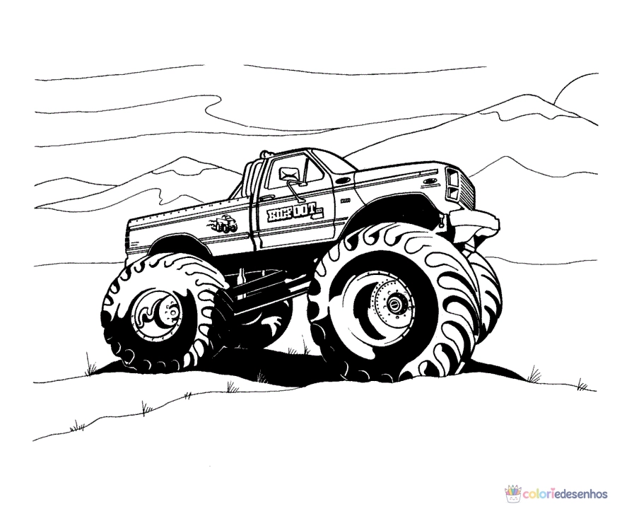 Monster Truck para colorir