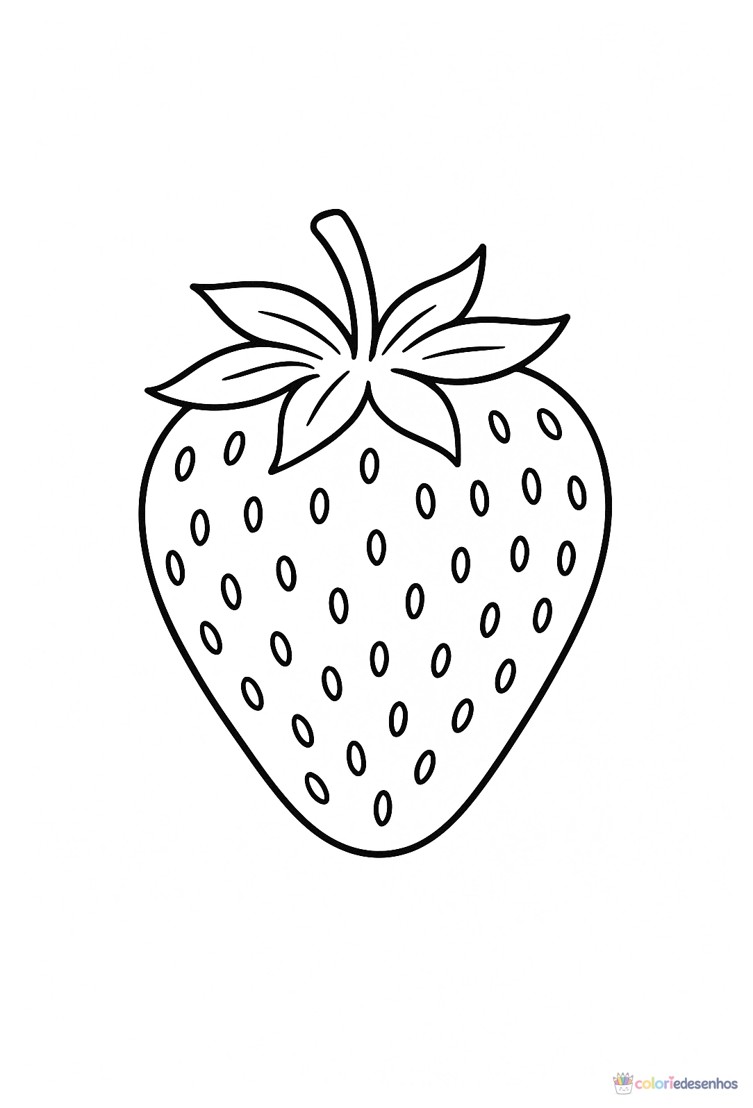 Desenhos de Morango para colorir