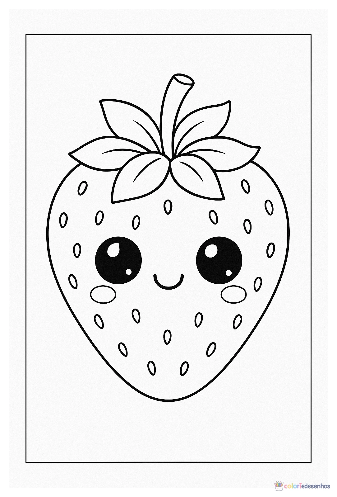 Morango para colorir