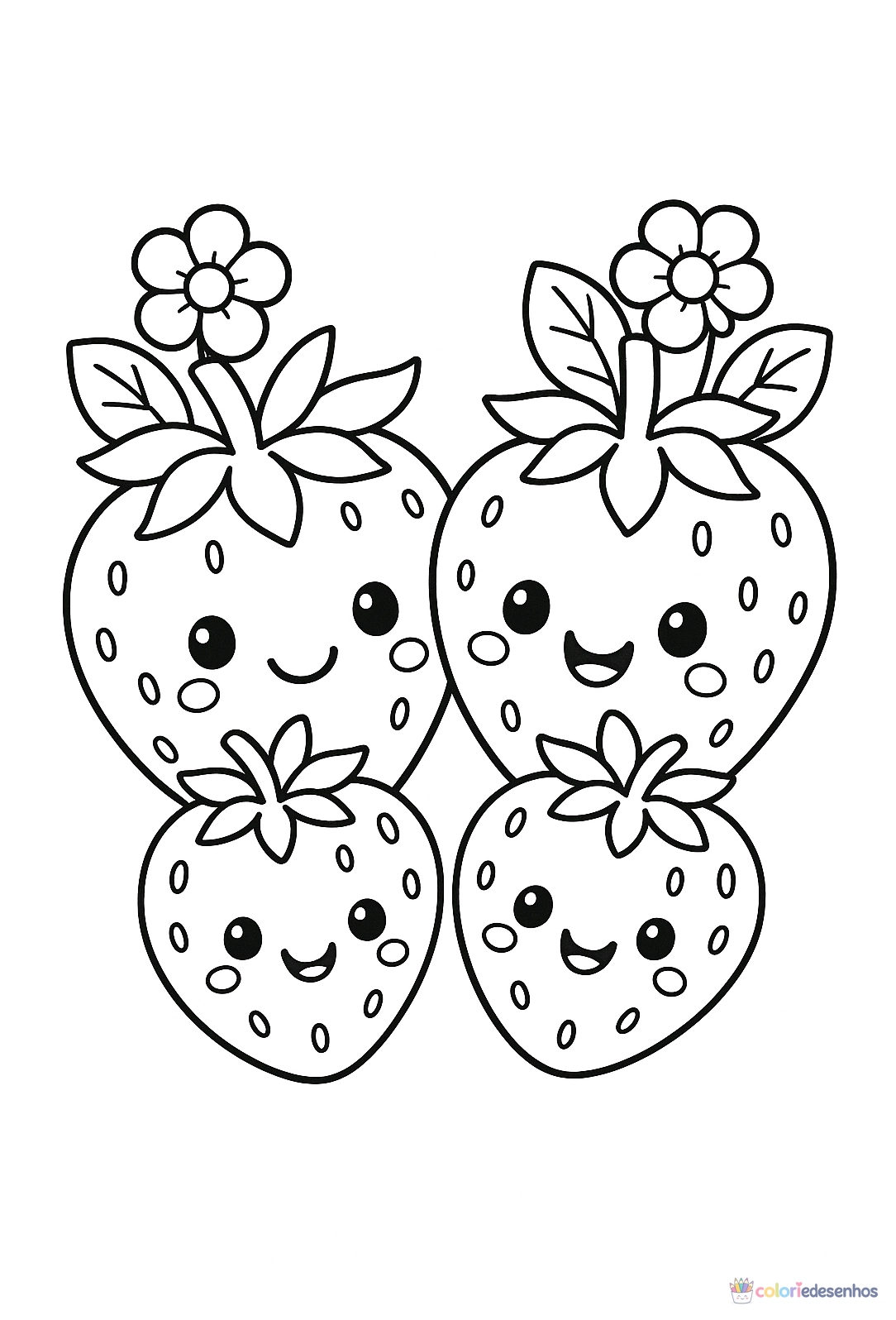 Morango para colorir