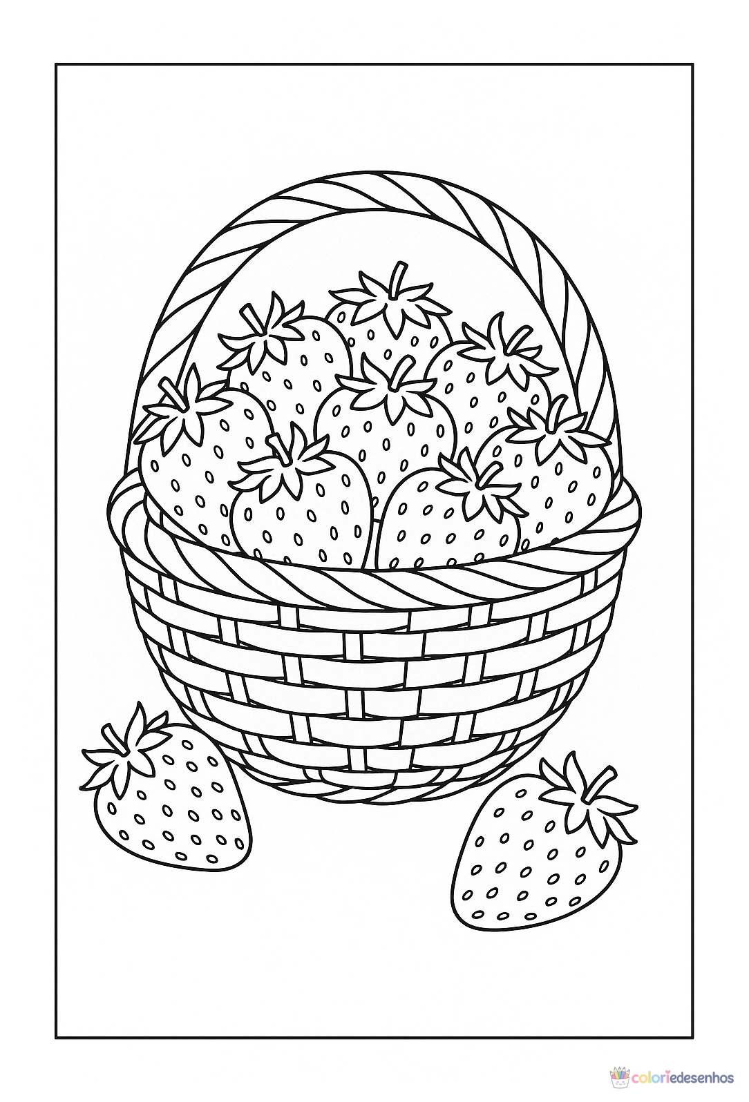 Morango para colorir