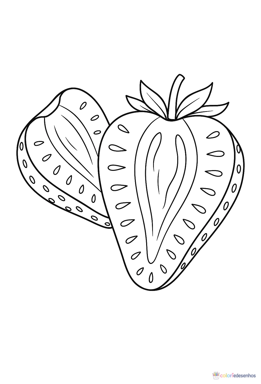 Morango para colorir