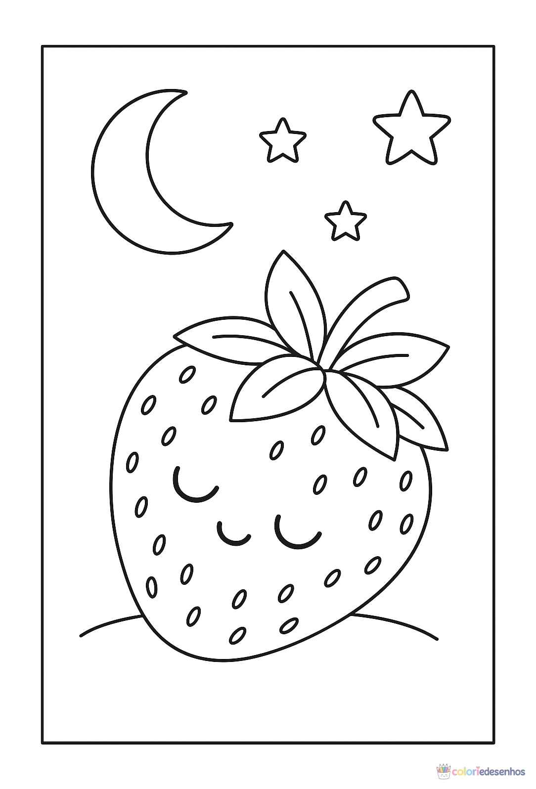Morango para colorir