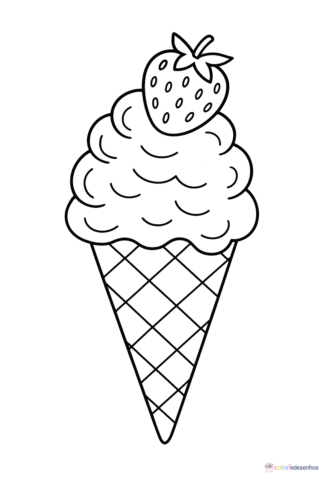 Morango para colorir