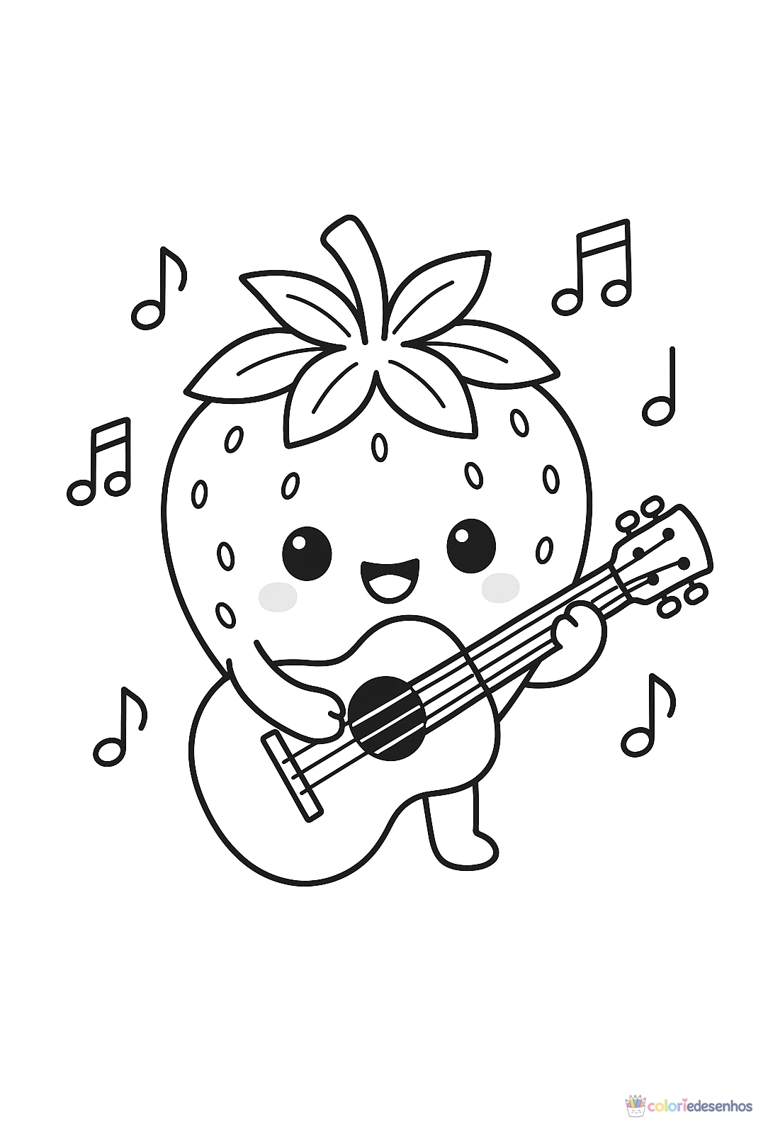 Morango para colorir