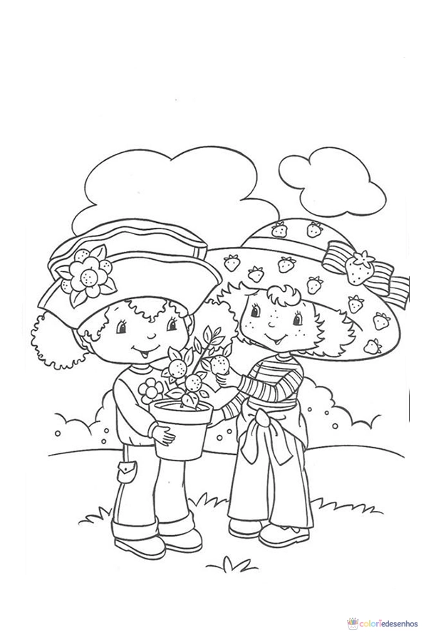Moranguinho para colorir