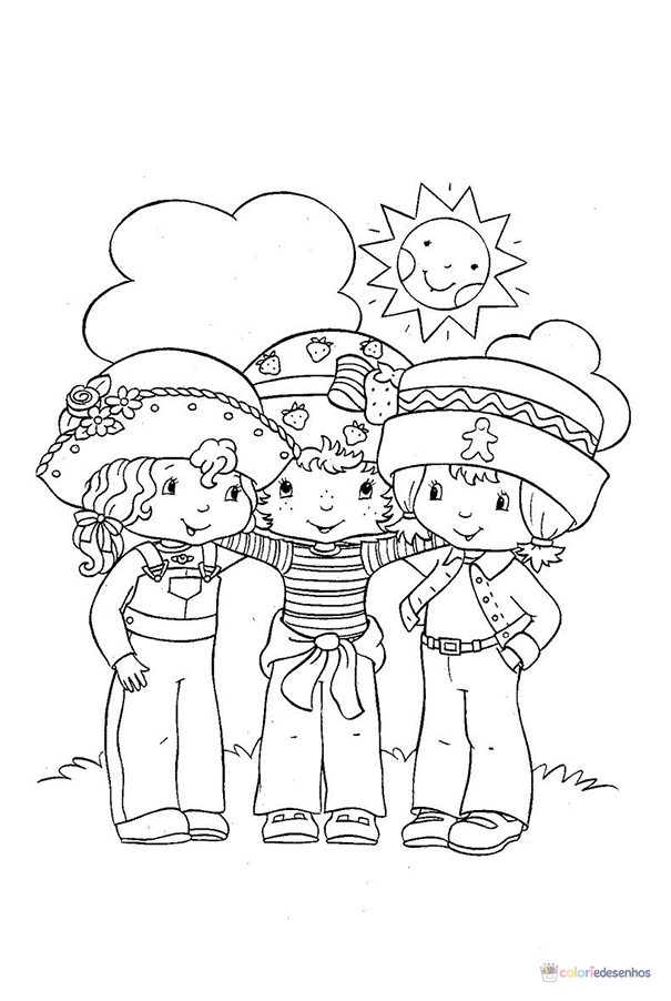 Moranguinho para colorir
