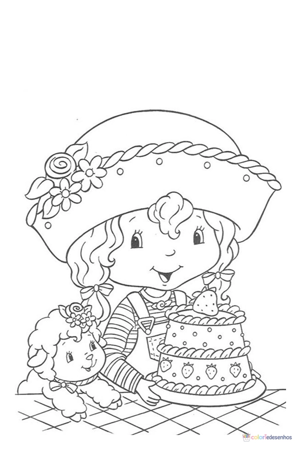 Moranguinho para colorir