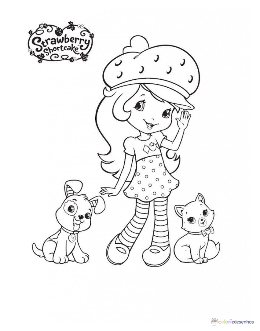 Moranguinho para colorir