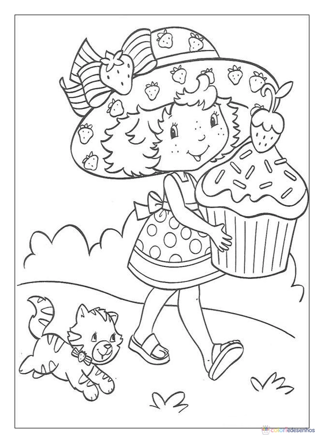 Moranguinho para colorir