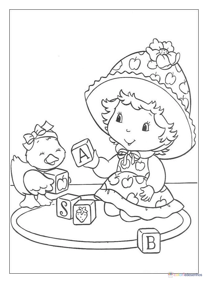 Moranguinho para colorir