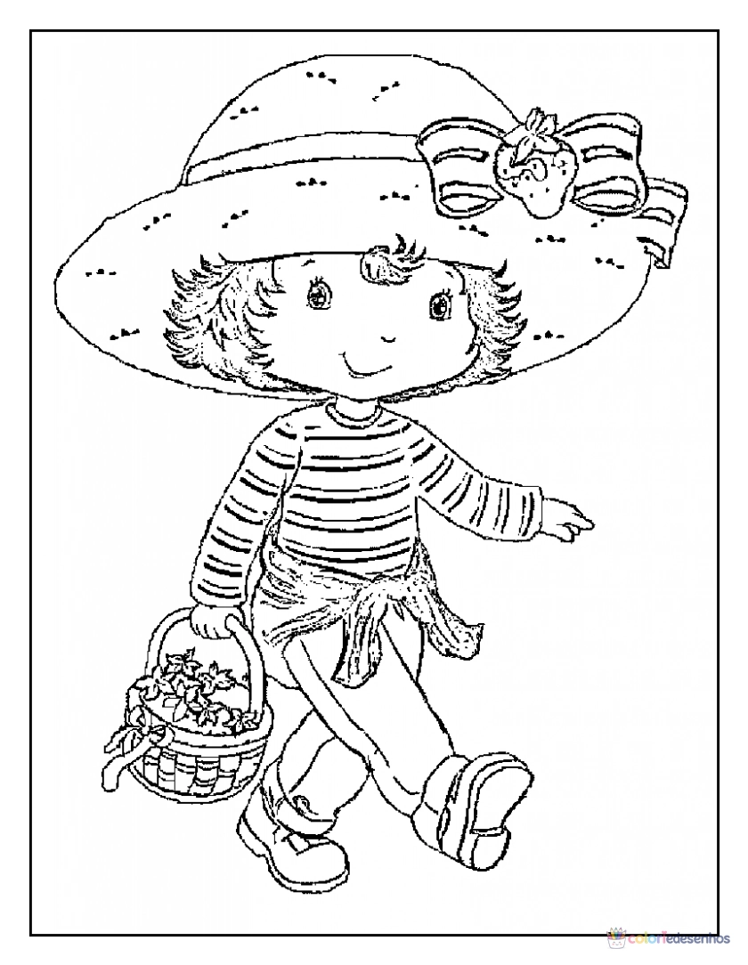 Moranguinho para colorir