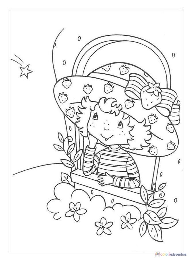 Moranguinho para colorir