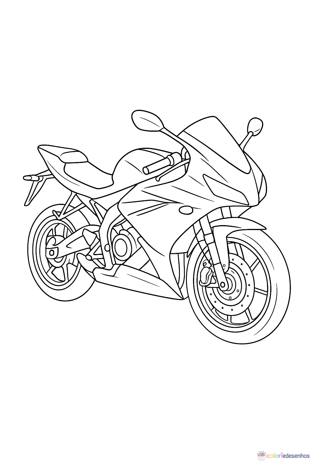 Moto para colorir