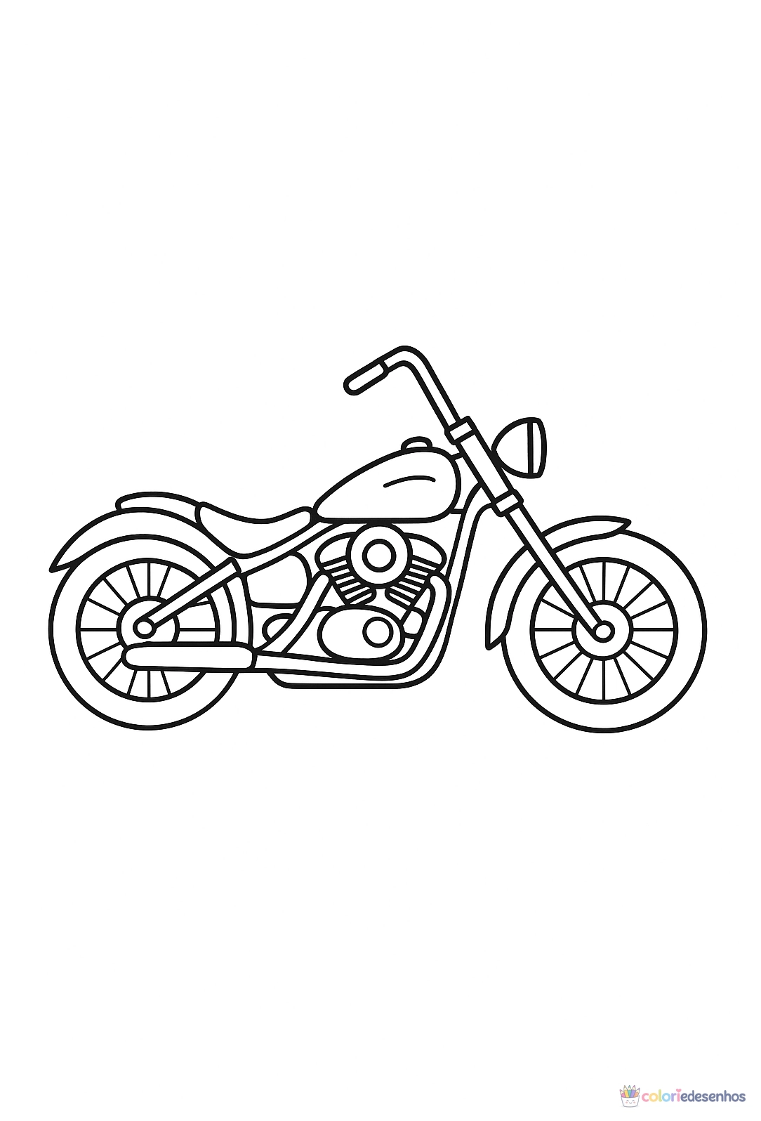 Moto para colorir