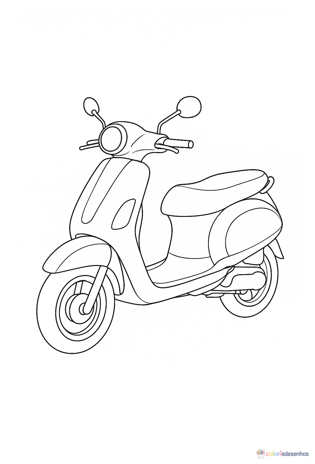 Moto para colorir