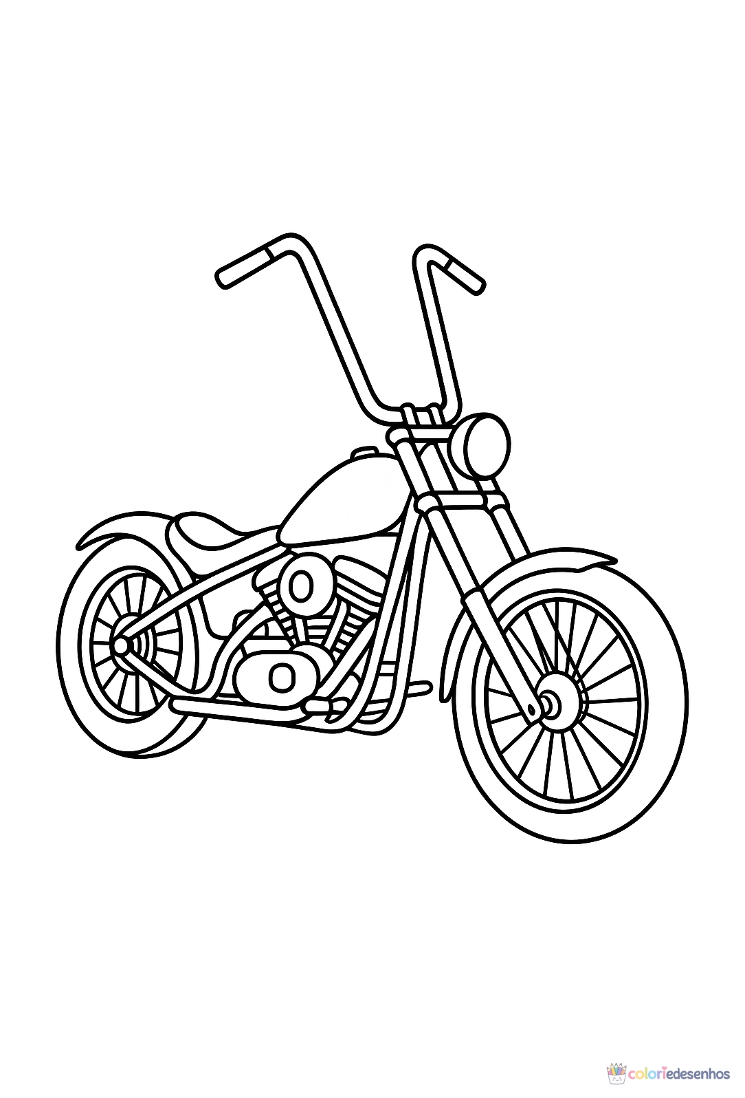 Moto para colorir