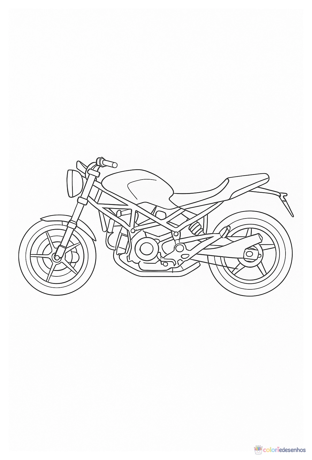 Moto para colorir