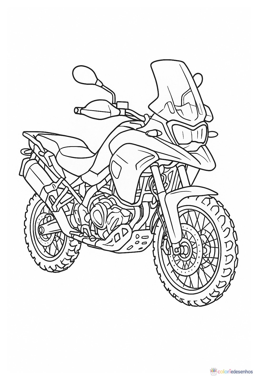 Moto para colorir