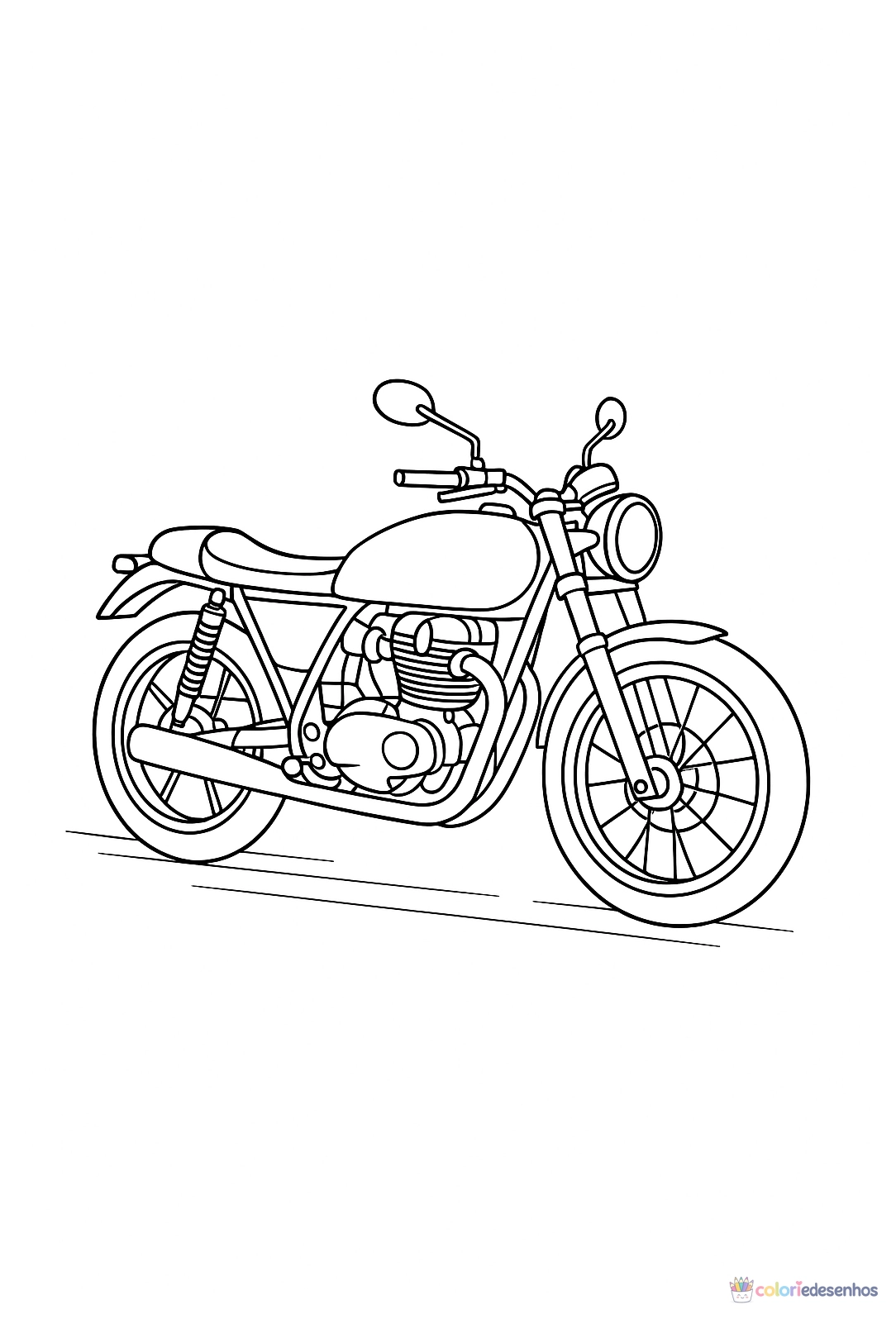 Moto para colorir