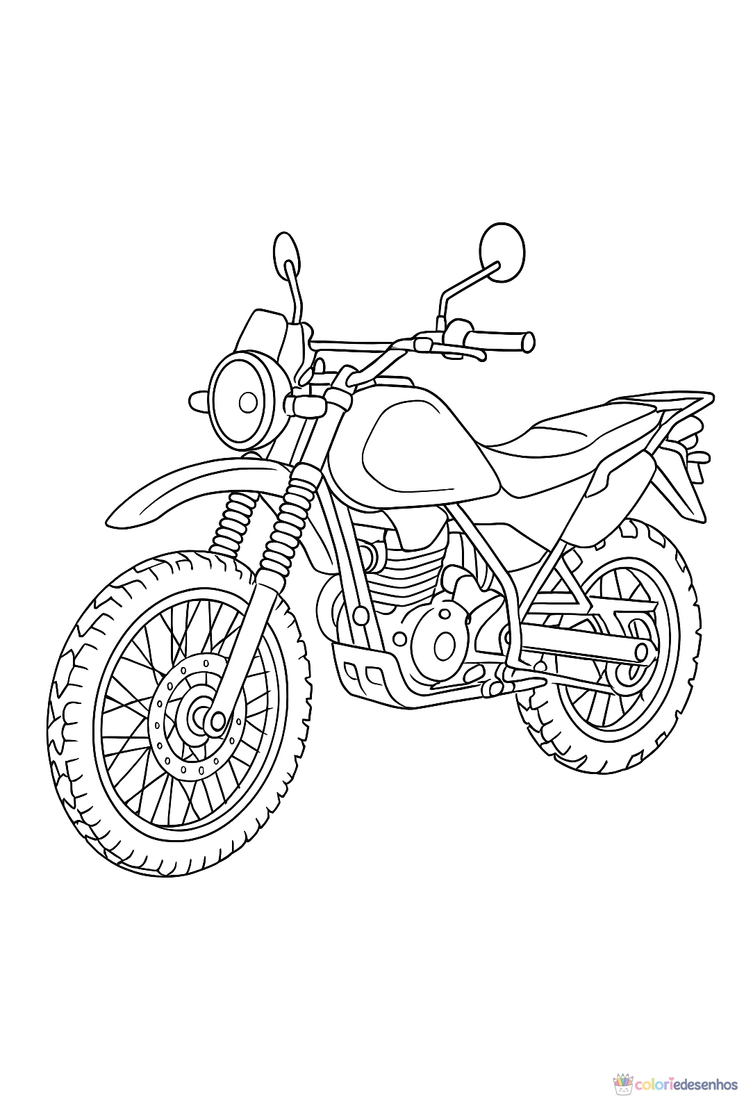 Moto para colorir