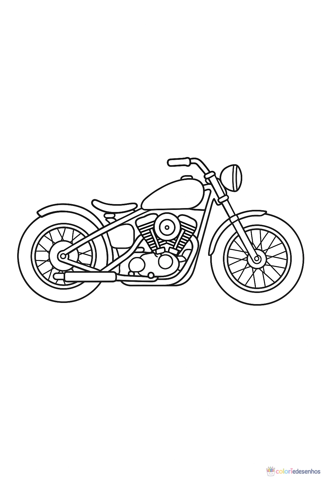 Moto para colorir