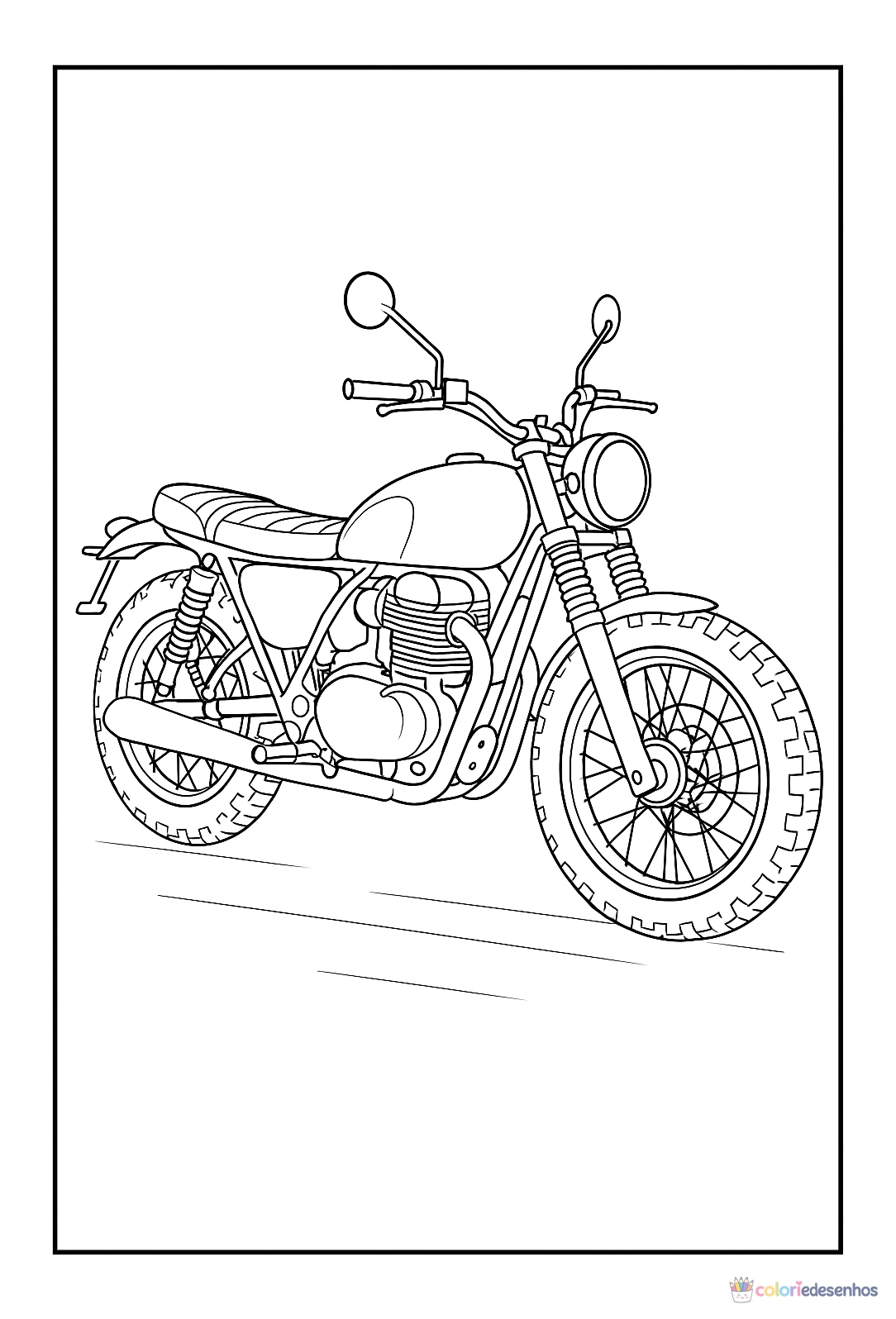 Moto para colorir