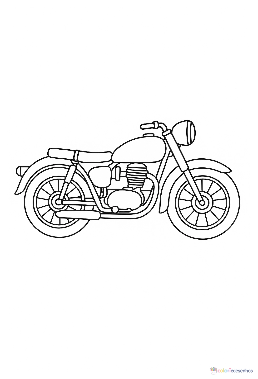 Moto para colorir