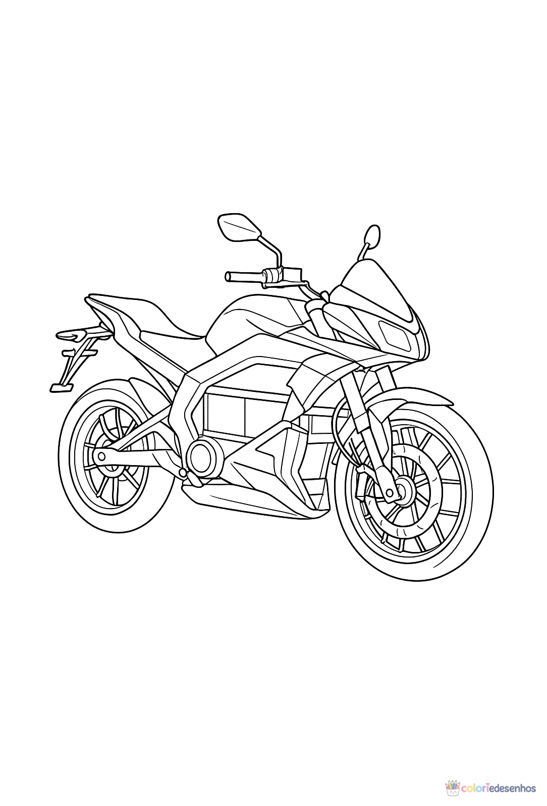 Moto para colorir