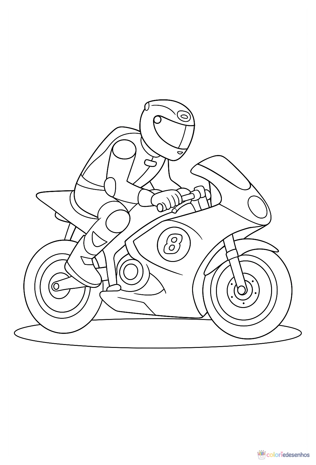 Moto para colorir