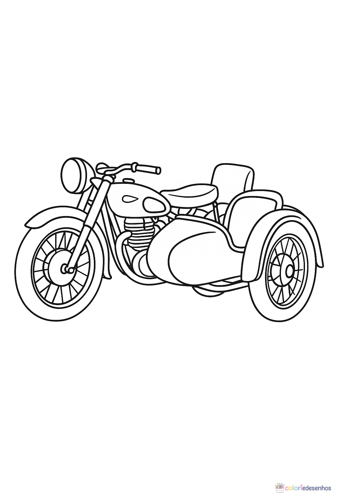 Moto para colorir