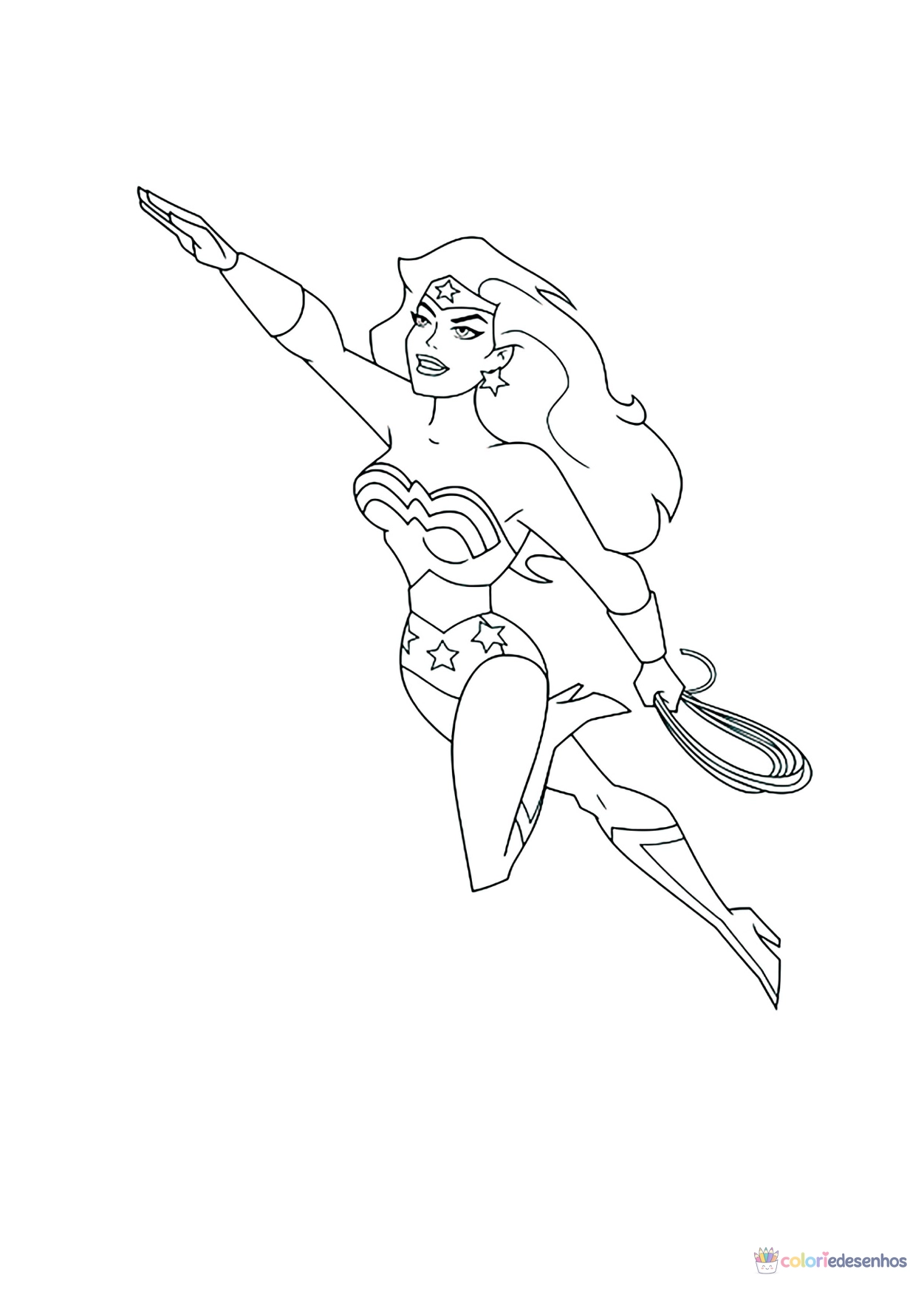 Mulher-Maravilha para colorir