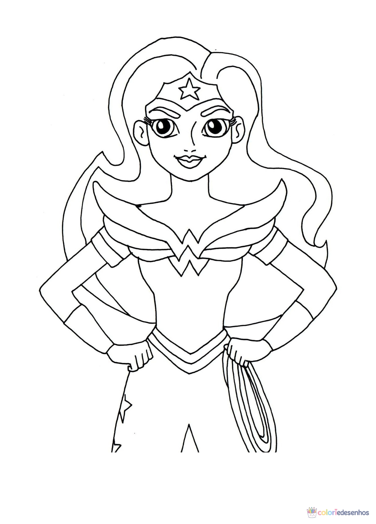 Mulher-Maravilha para colorir