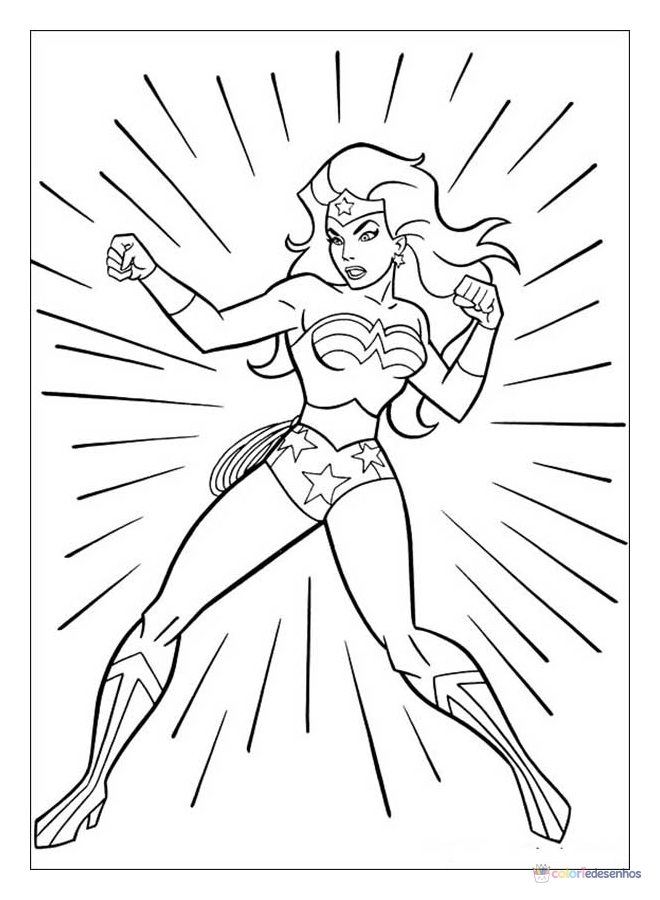 Mulher-Maravilha para colorir