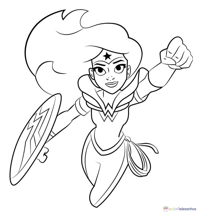 Mulher-Maravilha para colorir