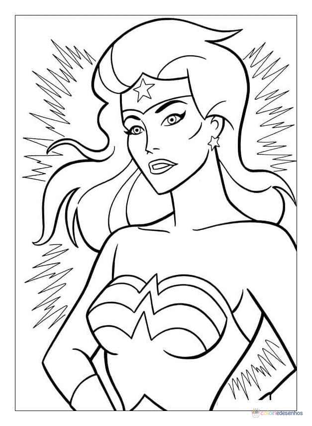 Mulher-Maravilha para colorir