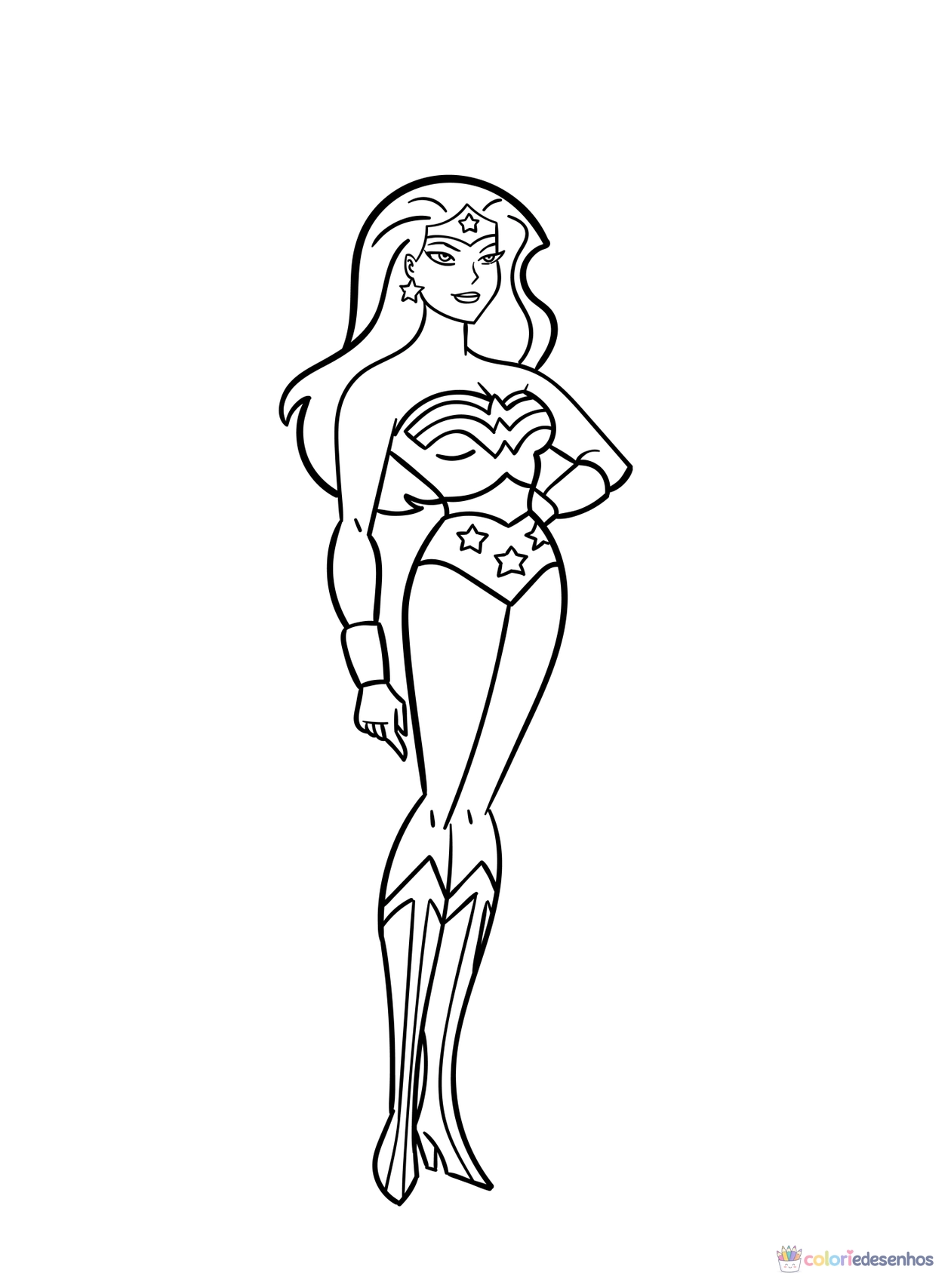 Mulher-Maravilha para colorir