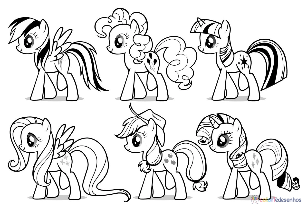 My little pony para colorir