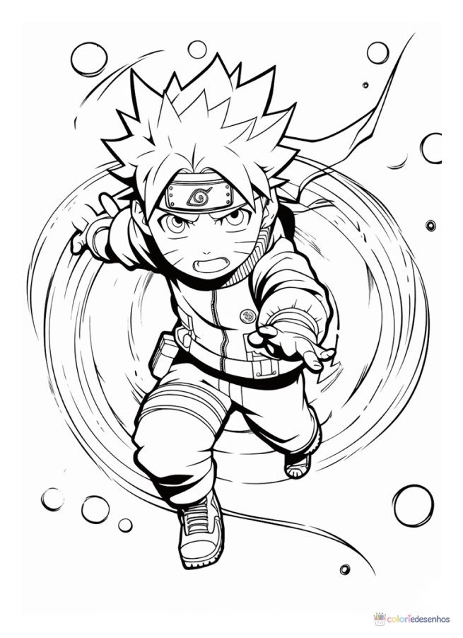 Naruto para colorir