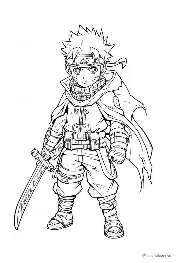 Naruto para colorir