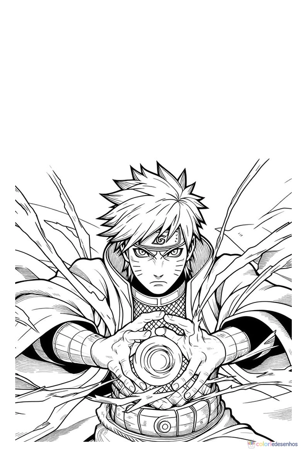 Naruto para colorir