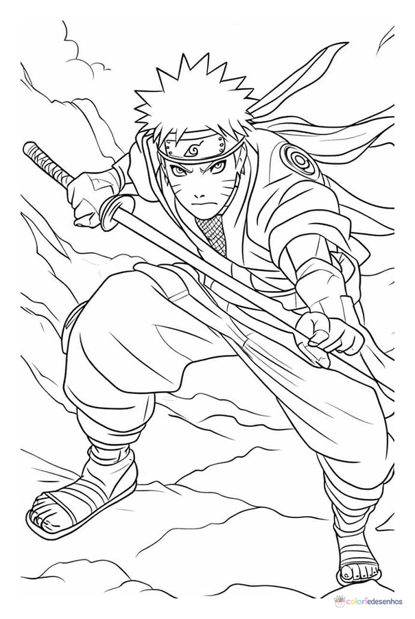 Naruto para colorir