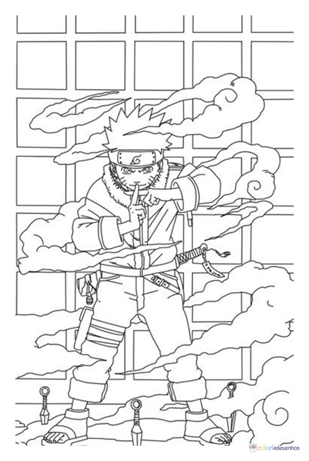 Naruto para colorir