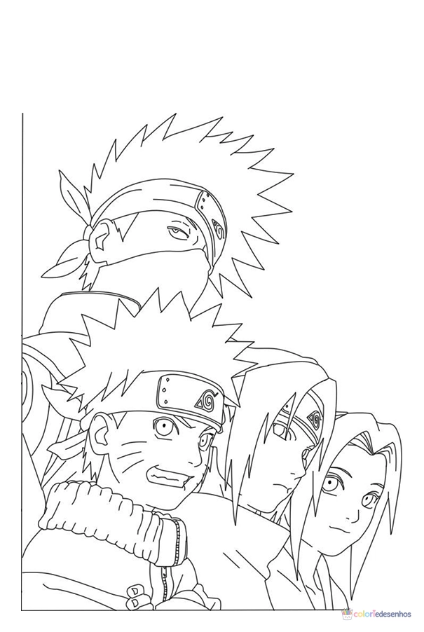 Naruto para colorir