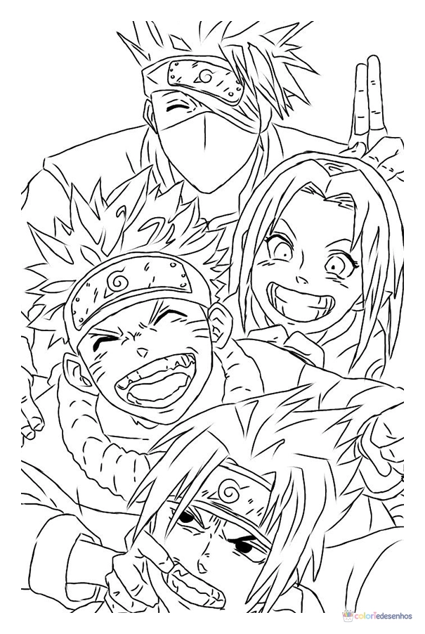 Naruto para colorir